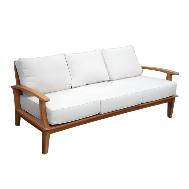 Pavilion 82-Inch Teak Sofa, White