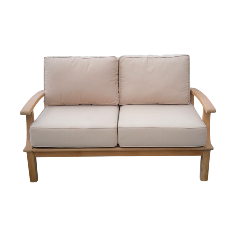 Pavilion 57-Inch Teak Sofa, Tan