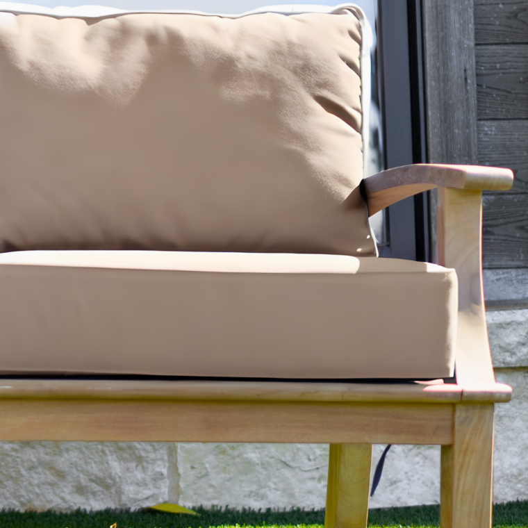 Pavilion 82-Inch Teak Sofa, Tan