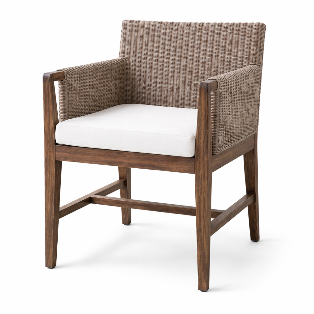 Conner Wicker Teak Chair