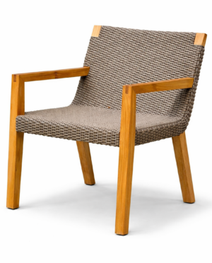 Glendale Teak and Wicker Lounge Chair