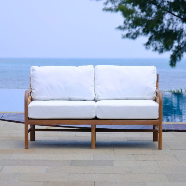 Westwood 58- Inch Teak Loveseat Sofa