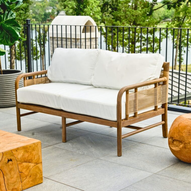 Westwood 58- Inch Teak Loveseat Sofa