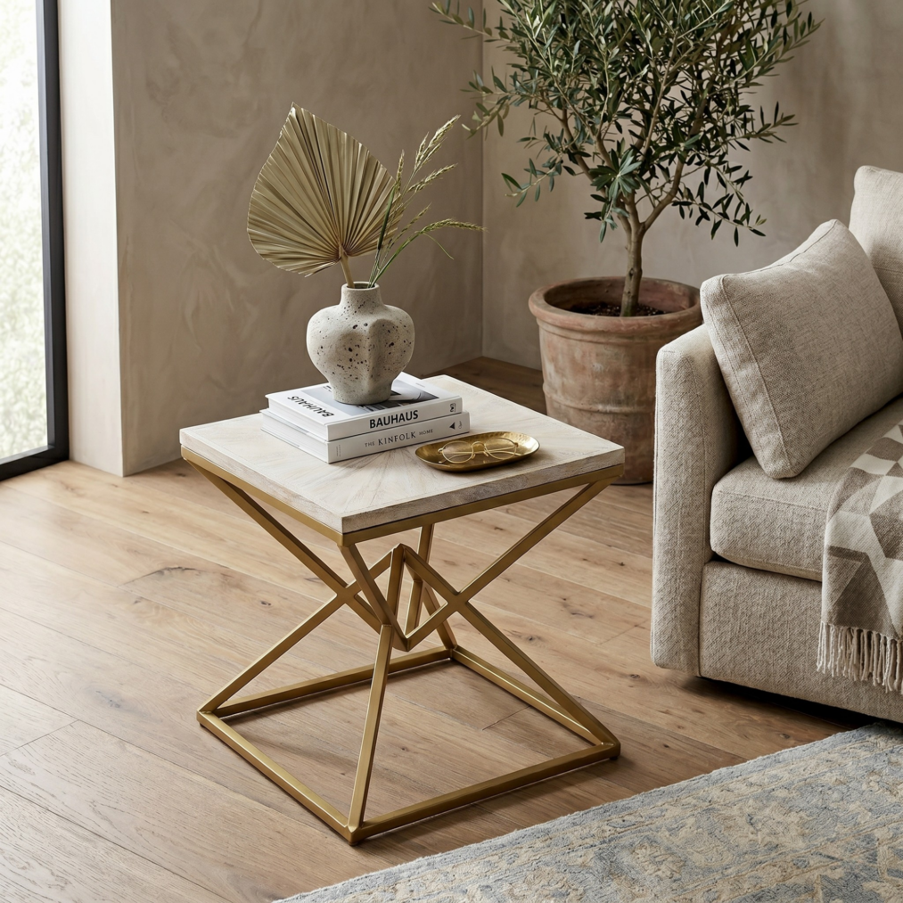Winnie Side Table, Gold