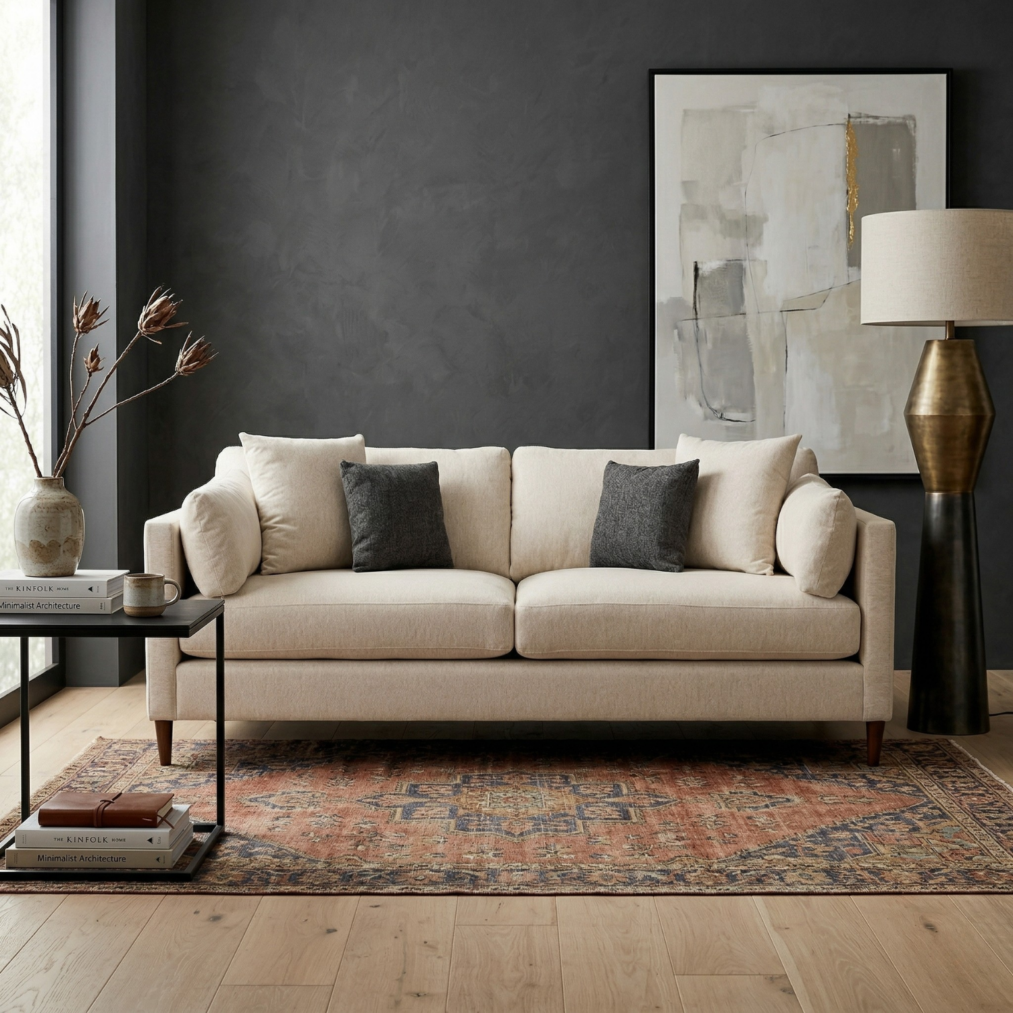 Uptown 96" Sofa, White