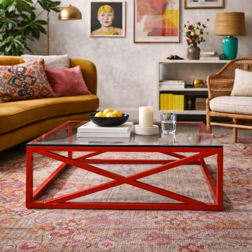 Xavier Coffee Table, Red