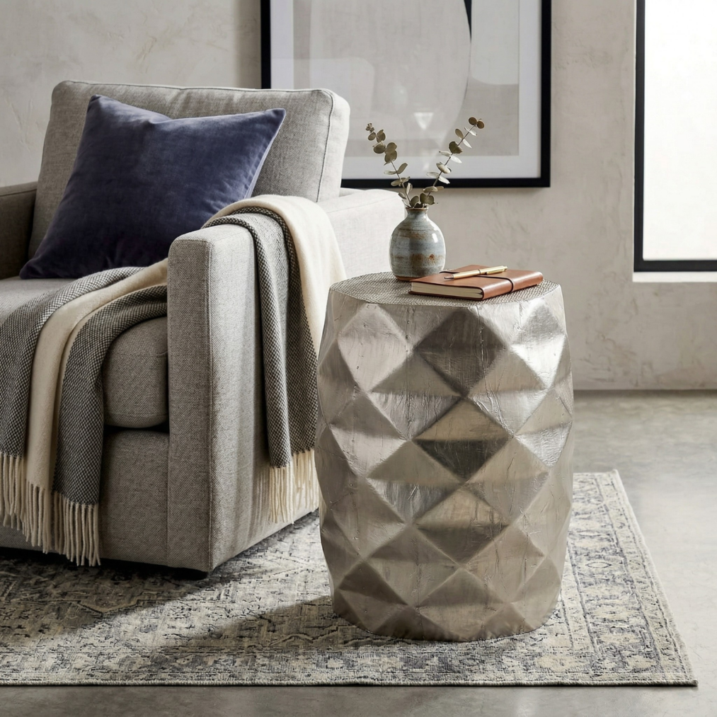 Anna Side Table, Silver