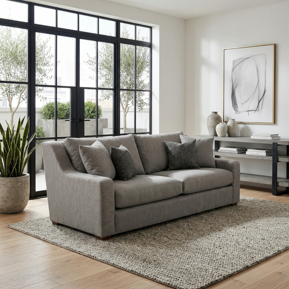 Atlantic 95" Sofa, Grey