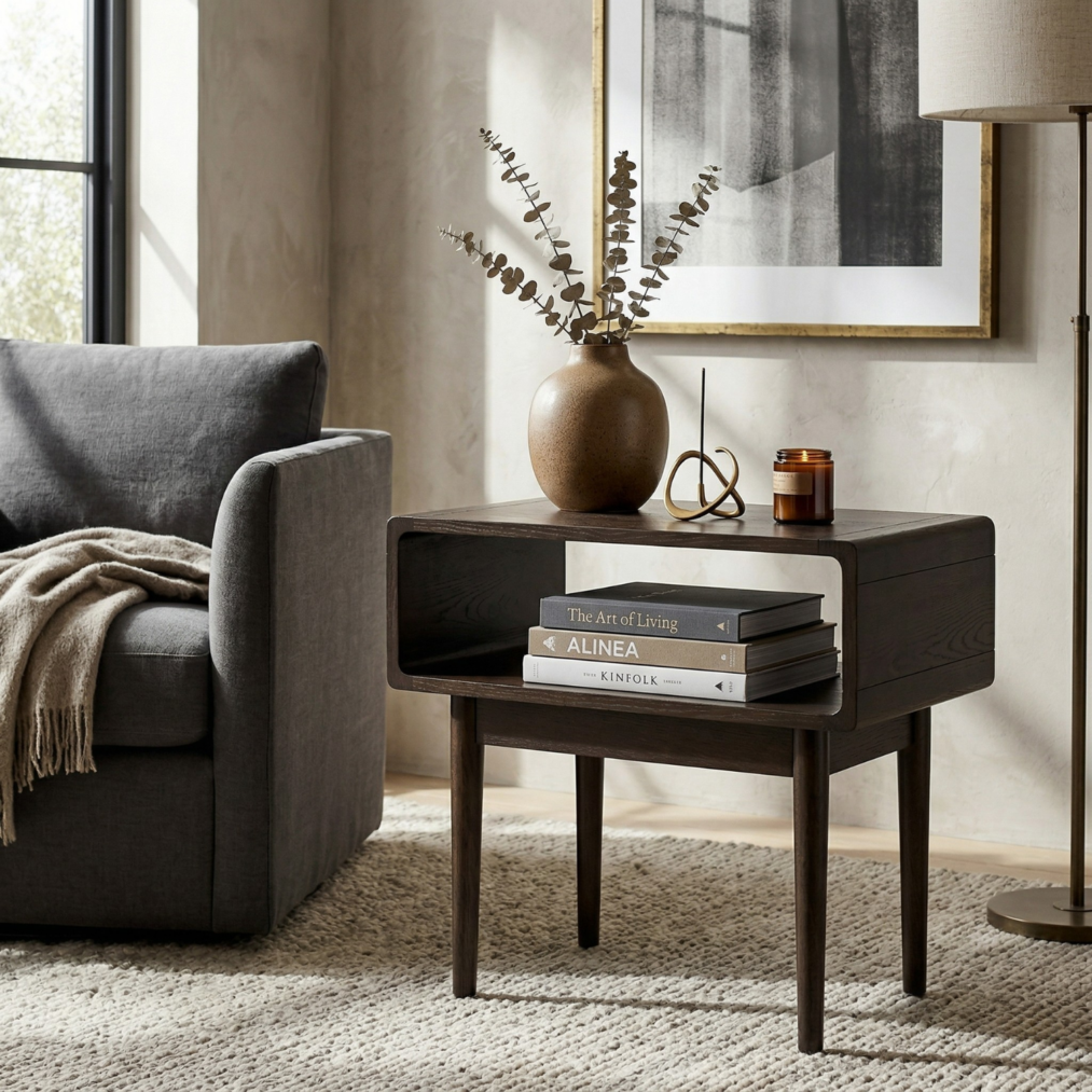 Darden Side Table, Dark Walnut