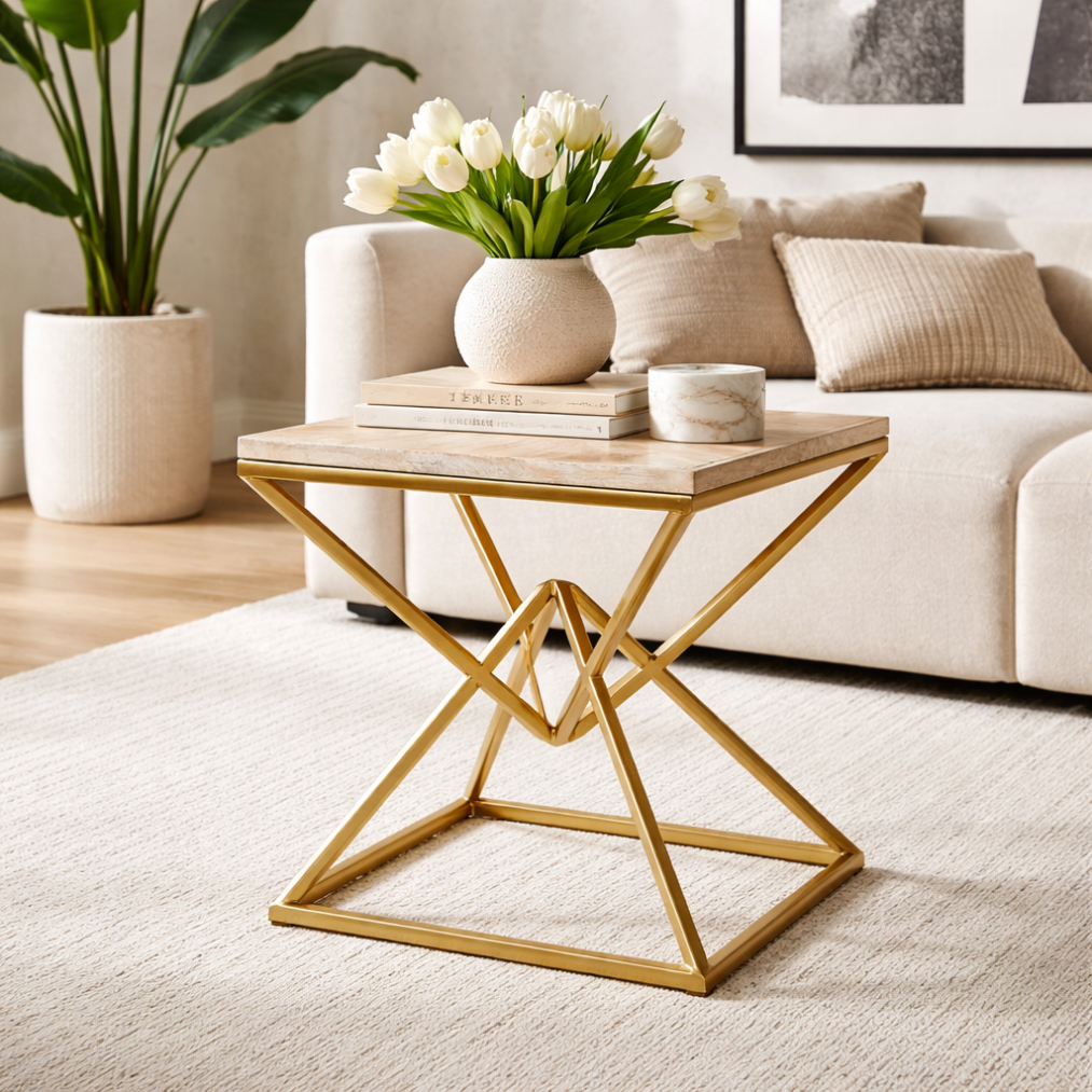 Winnie Side Table, Gold