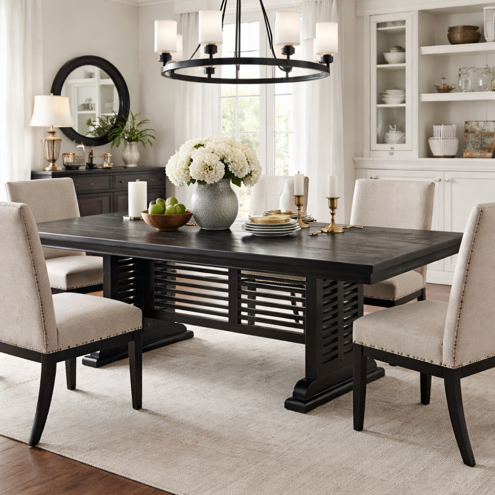 Sandcastle Dining Table, Black