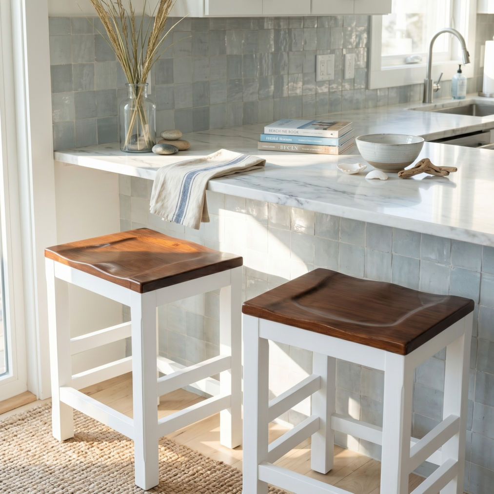 Brant Counter Bar Stool, White
